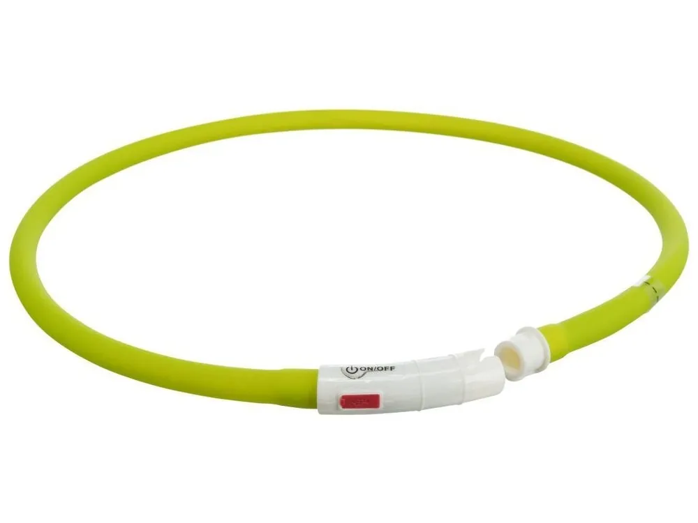 Omezená Nabídka Flash USB svítící obojek XS-XL 70 cm / 10 mm, zelený (RP 2,10 Kč)