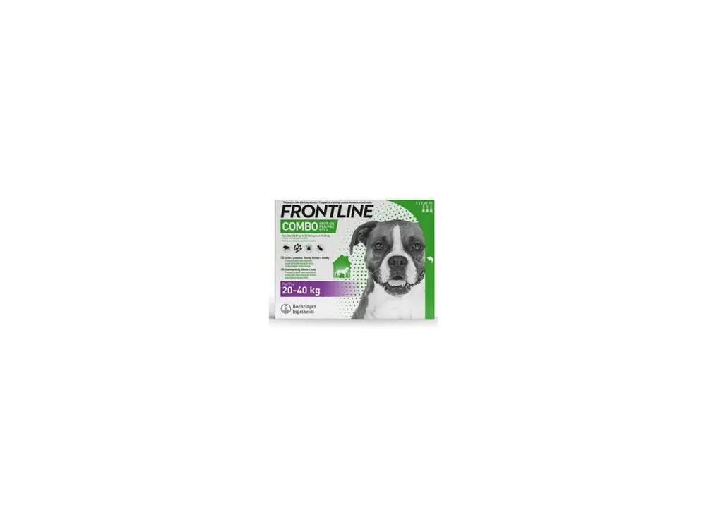 FRONTLINE COMBO spot-on pro psy L (20-40kg)-3x2,68ml Nejprodávanější