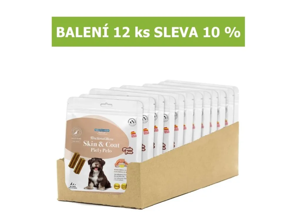 Cenový Hit Funkční tyčinky na kůži a srst Skin & Coat 110 g (12 ks) SLEVA 10 %