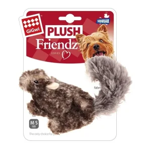 GiGwi Plush Friendz plyšová veverka šedá Sleva