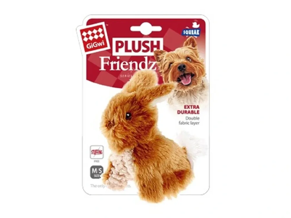 Kup Teď GiGwi Plush Friendz plyšový králíček hnědý