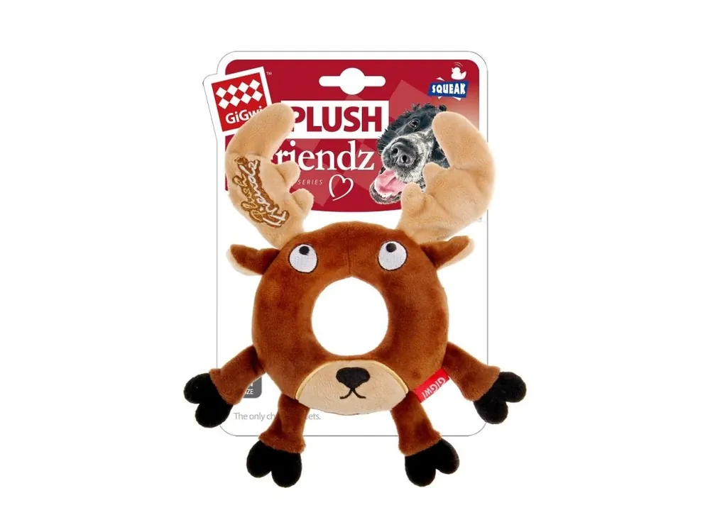 Cenová Bomba GiGwi Plush Friendz sob s gumovým kroužkem