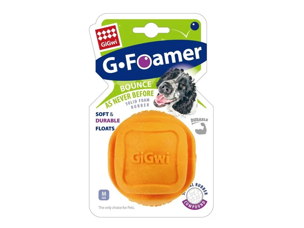 GiGwi Foamer Ball míček z tvrzené pěny oranžový Nakupujte Hned