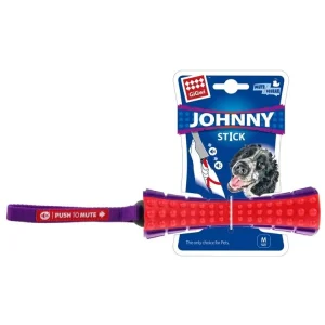 GiGwi Johnny Stick aport zvukový červeno/purpurový Dokud Zásoby Vydrží