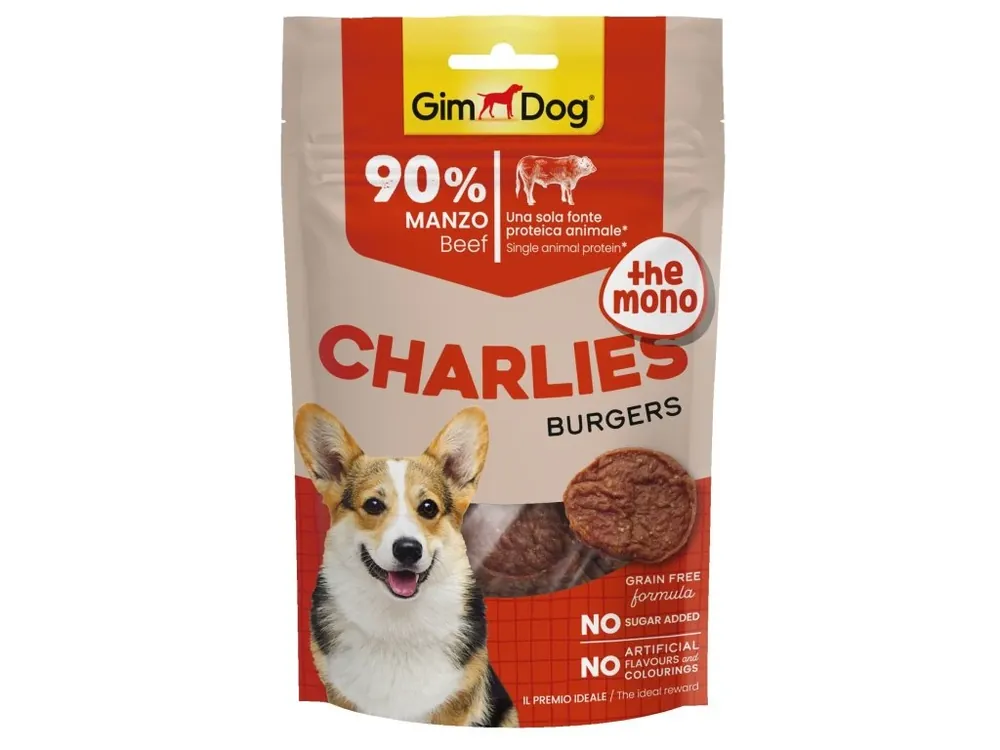 GIMDOG Charlies Burger hovězí 70g Výprodej
