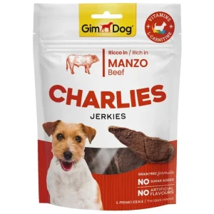 GIMDOG Charlies Jerkies hovězí 70g Pouze Dnes