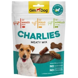 GIMDOG Charlies Meaty Mix hovězí, kuřecí, jehněčí 70g Akční Cena
