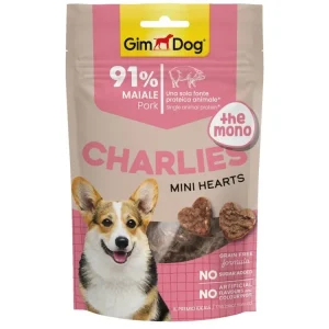 GIMDOG Charlies Mini Hearts vepřové 70g Odeslání Ihned