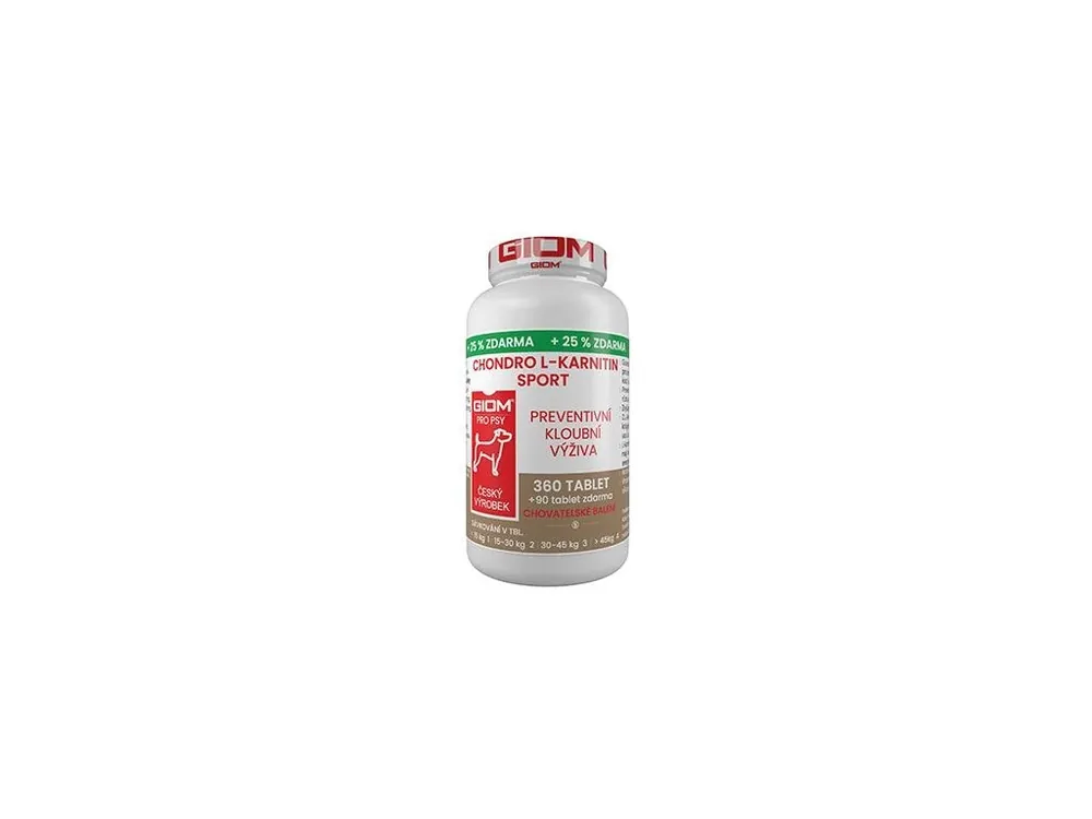 Giom S pes Chondro L-karnitin SPORT 360 tbl+25% zdarma Must-Have