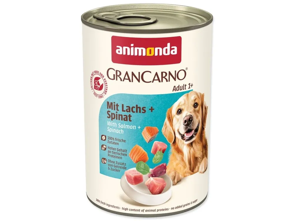 Super Cena GRANCARNO Adult - s lososem a špenátem 400 g