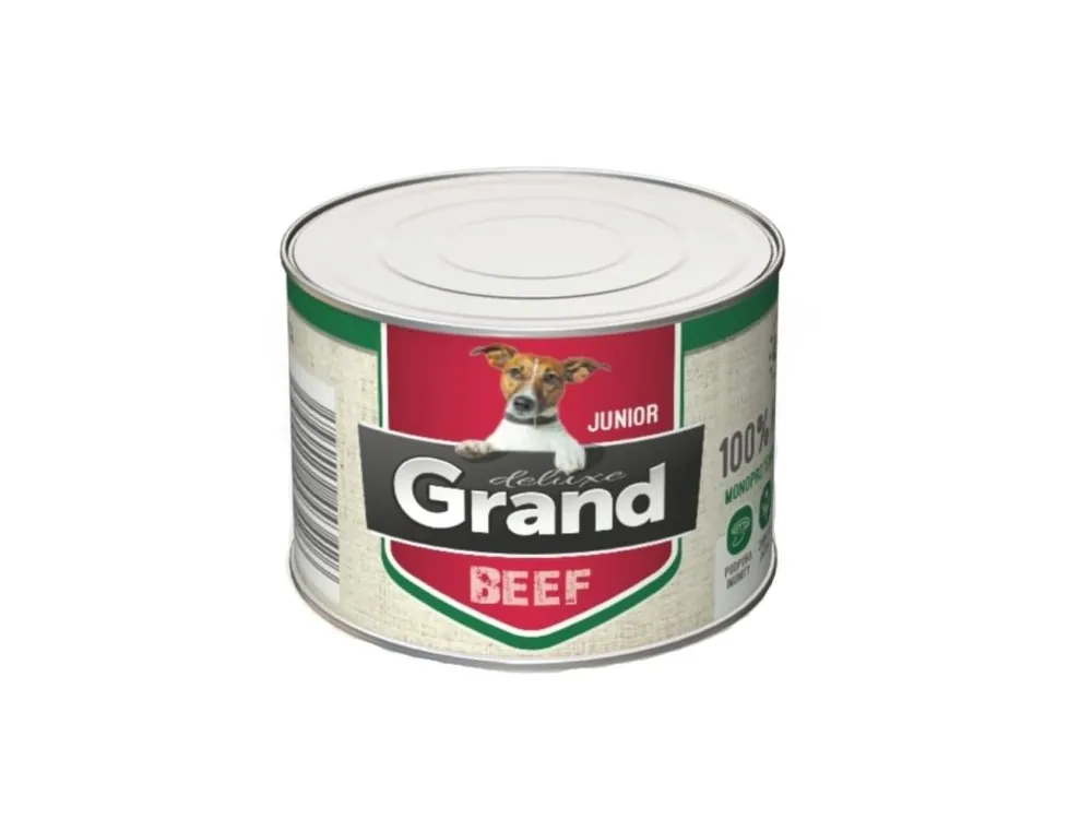 Originální Grand deluxe Dog Junior 100 % hovězí, konzerva 180 g