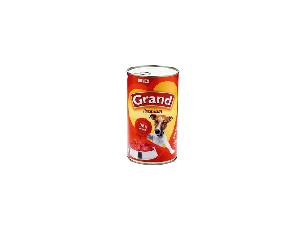 Výprodej GRAND konz. pes hovězí 1300g