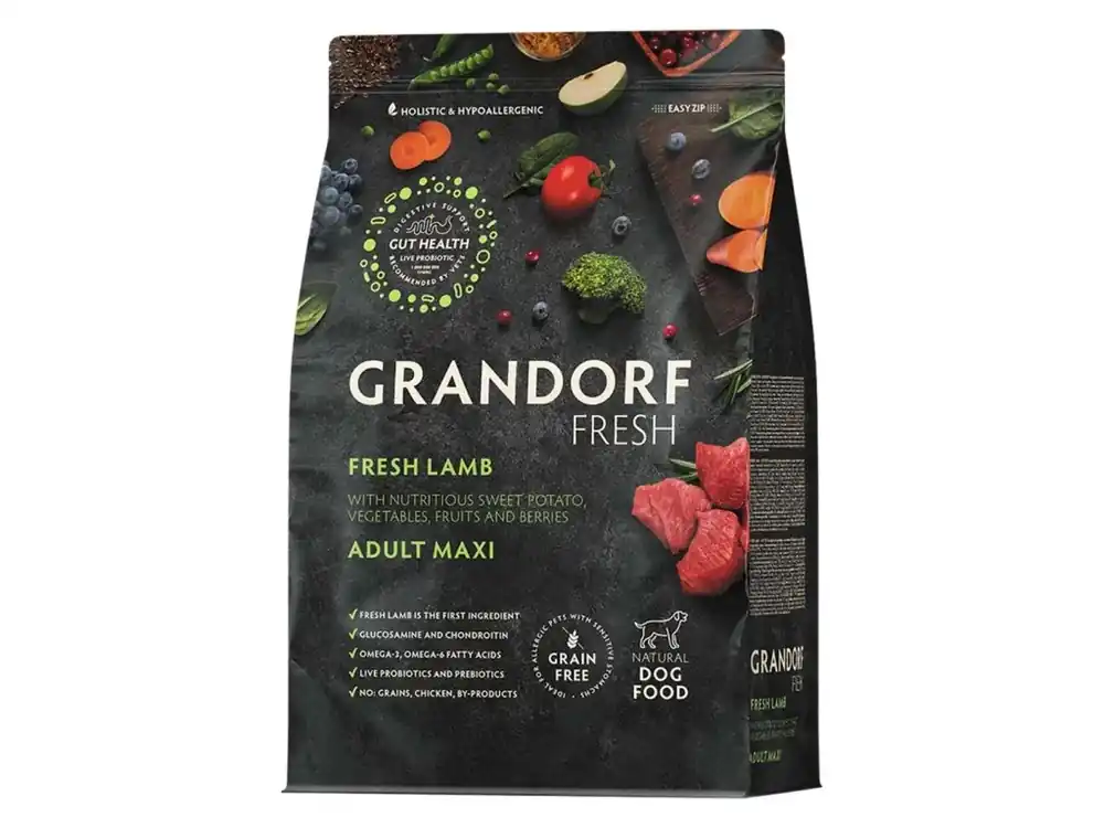 Grandorf FRESH granule pro psy Adult Maxi - Jehně 10kg Hit Sezóny