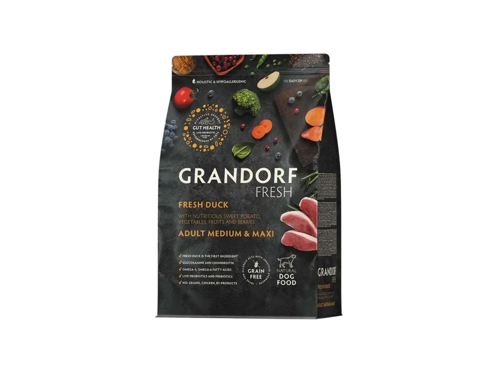 Levný Grandorf FRESH granule pro psy Adult Medium & Maxi - Kachna 3kg