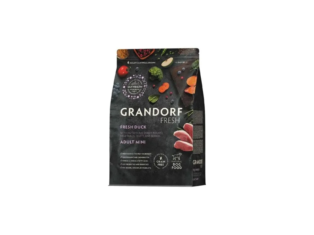 Akční Cena Grandorf FRESH granule pro psy Adult Mini - Kachna 1kg