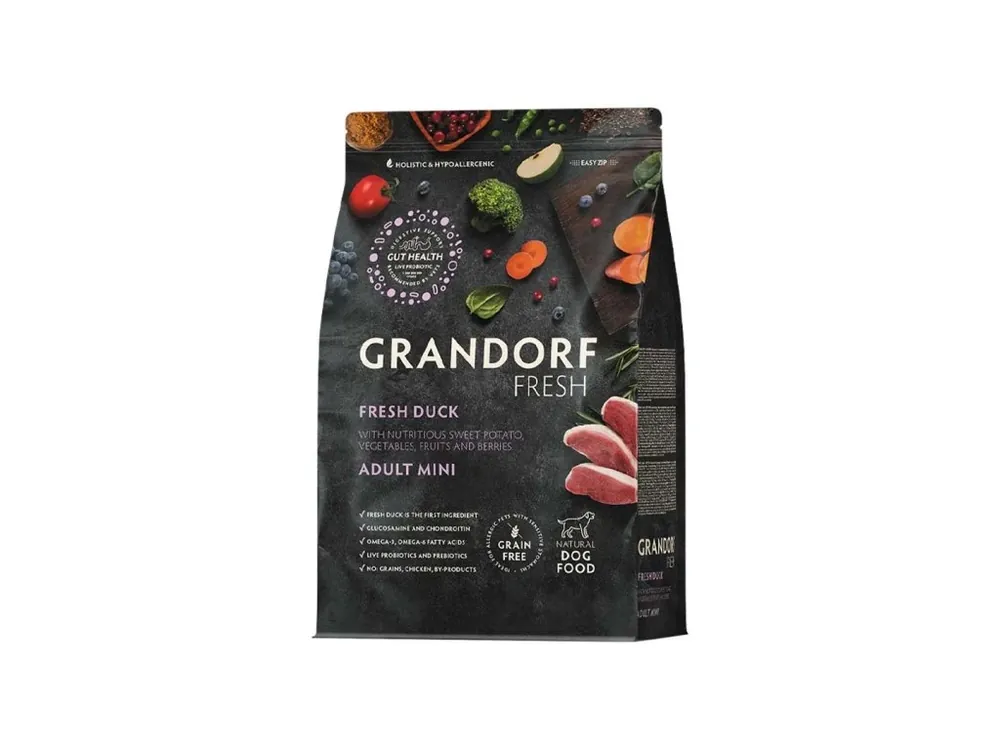 Grandorf FRESH granule pro psy Adult Mini - Kachna 3kg Dokud Zásoby Vydrží