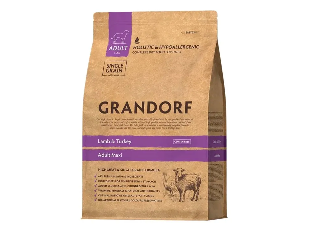 Novinka Grandorf granule pro psy Adult Maxi - Jehně a krocan 10kg - SLEVA 15%