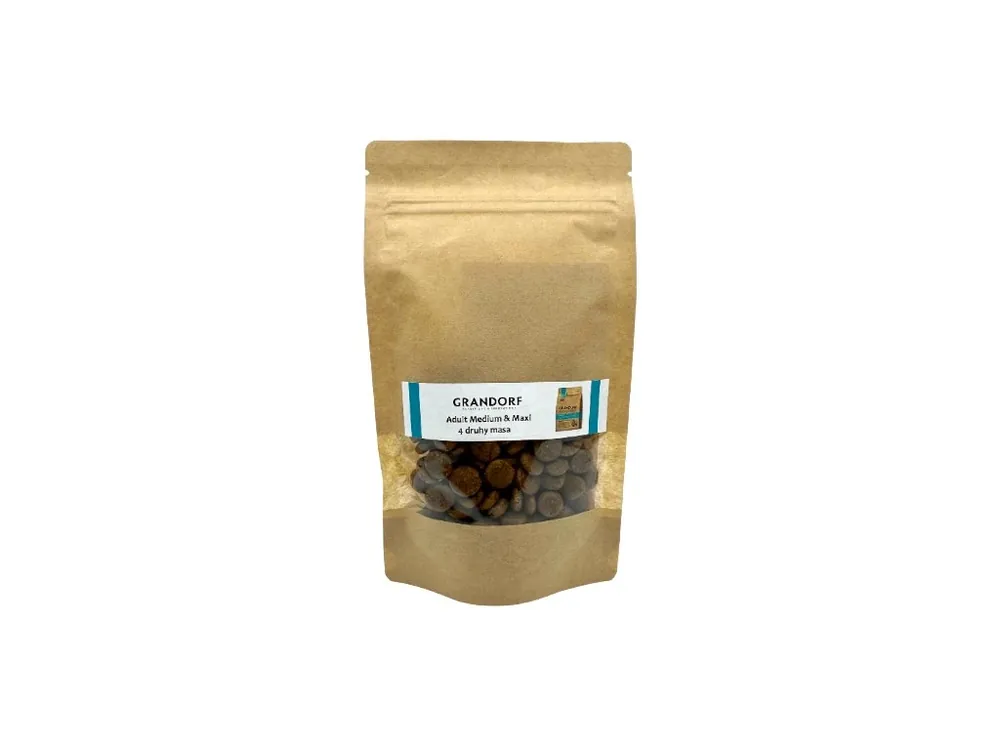 Grandorf granule pro psy Adult Medium & Maxi - 4 druhy masa vzorek 75g Časově Omezené