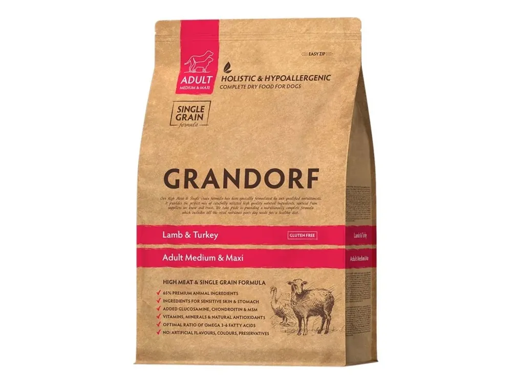 Časově Omezené Grandorf granule pro psy Adult Medium & Maxi - Jehně a krocan 10kg