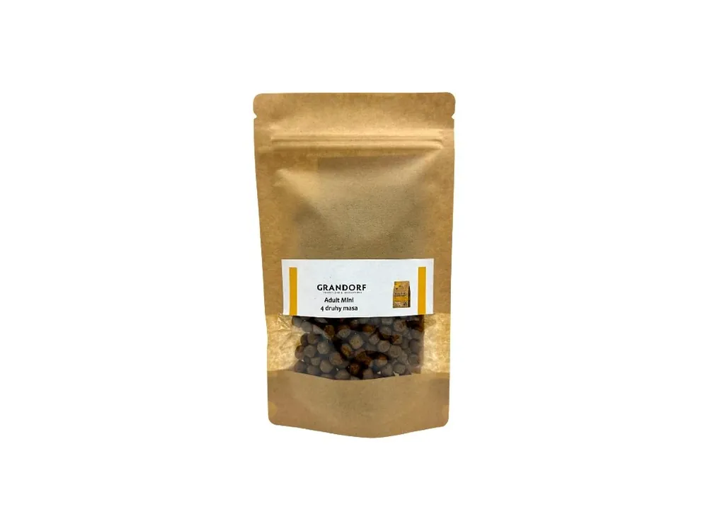 Grandorf granule pro psy Adult Mini - 4 druhy masa vzorek 75g Nejlepší Volba