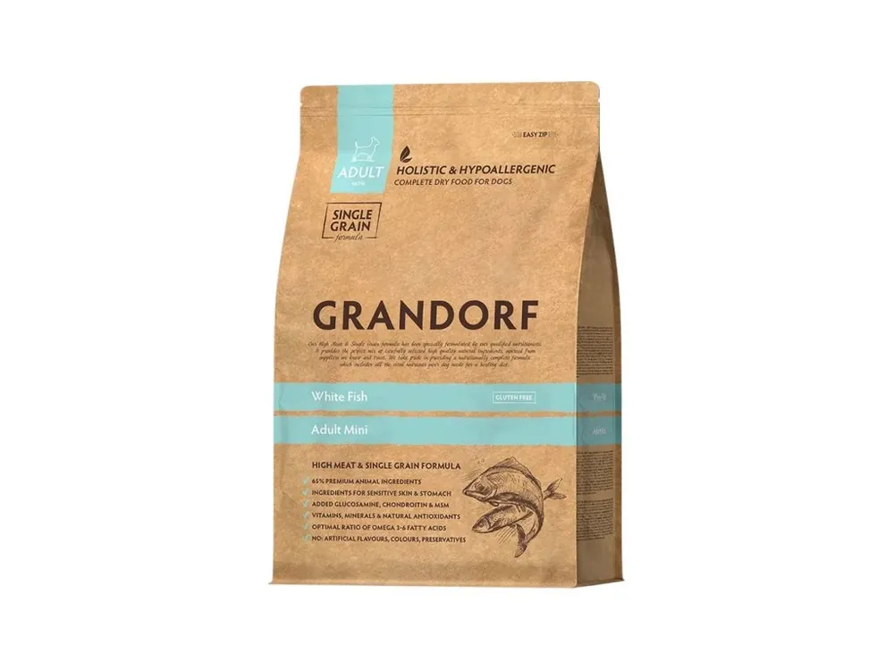 Grandorf granule pro psy Adult Mini - Bílá ryba 3kg Akční Cena