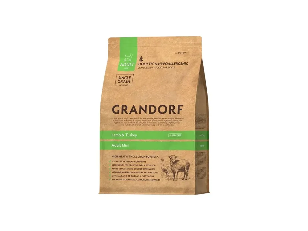 Nejlepší Cena Grandorf granule pro psy Adult Mini - Jehně a krocan 1kg