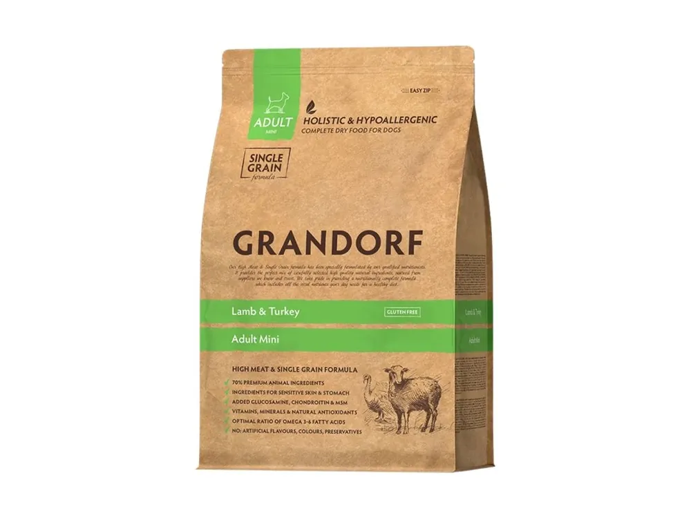 Grandorf granule pro psy Adult Mini - Jehně a krocan 8kg Sezónní Sleva