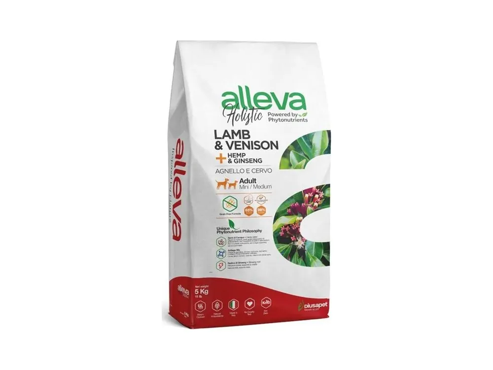 Granule pro dospělé psy ALLEVA HOLISTIC Lamb&Venison Mini/Medium, 5 kg Víkendová Akce