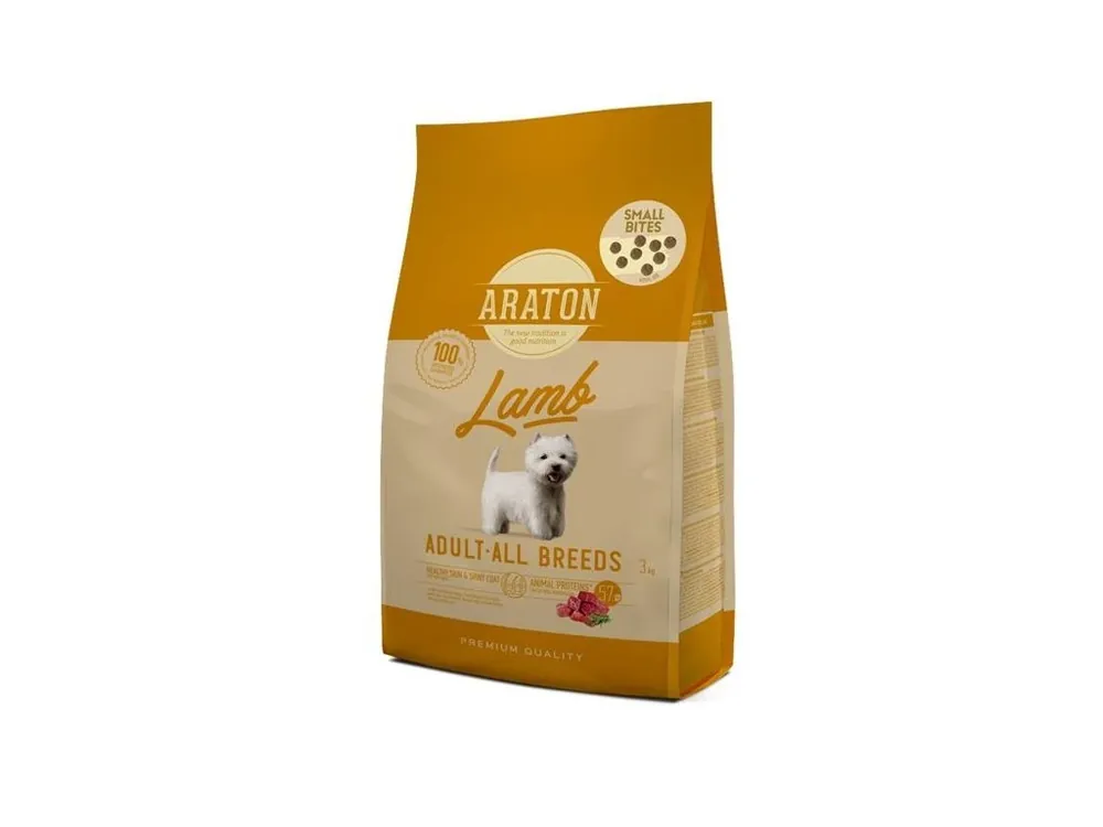 Granule pro dospělé psy Araton Dog Dry Adult Lamb Small Kibble, 3 kg Časově Omezené