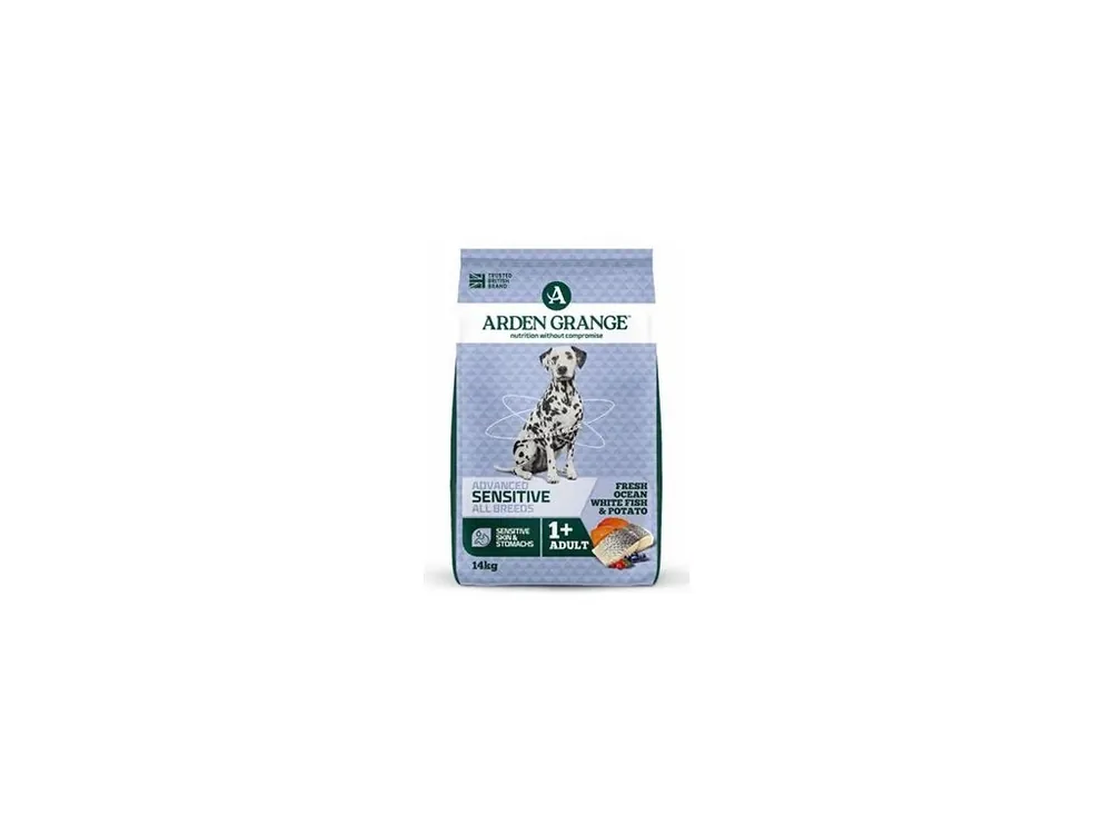 Granule pro dospělé psy Arden Grange Dog GF Adult Sen.Oc.White Fish&Potato, 14 kg Ověřený