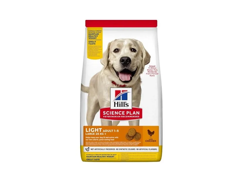 Ihned K Objednání Granule pro dospělé psy Hill‘s Science Plan Canine Adult Light Large Breed Chicken, 18 kg