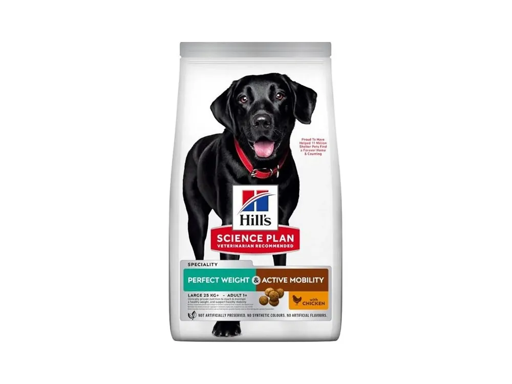 Granule pro dospělé psy Hill‘s Science Plan Canine Adult Perfect Weight & Active Mobility Large Breed, 12 kg Jen Po Omezenou Doba
