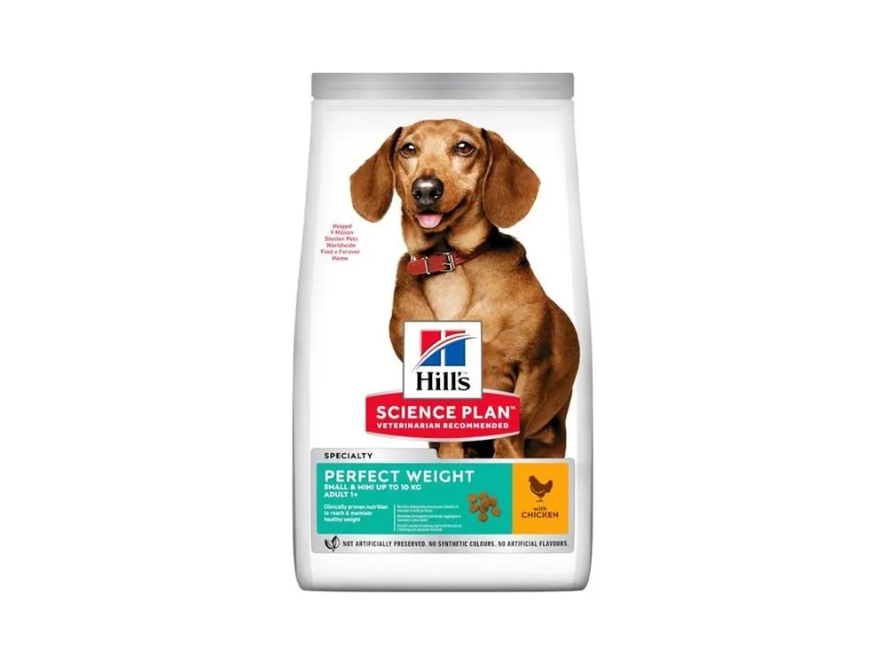 Výprodej Granule pro dospělé psy Hill‘s Science Plan Canine Adult Perfect Weight Small & Mini Chicken, 1,5 kg