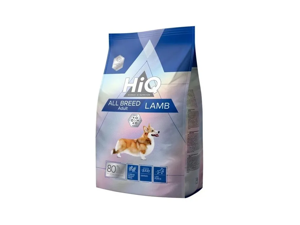 Ověřený Granule pro dospělé psy HiQ Dog Dry Adult Lamb, 2,8 kg