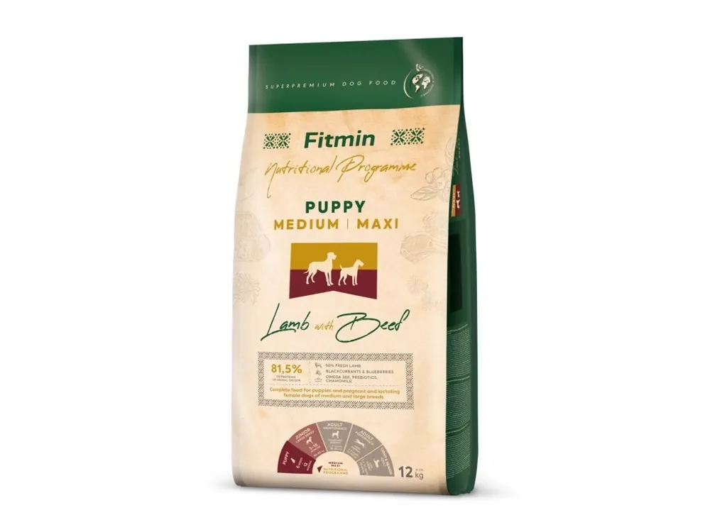Granule pro psy Fitmin Medium Maxi Puppy Lamb Beef, 2,5 kg Kup Teď