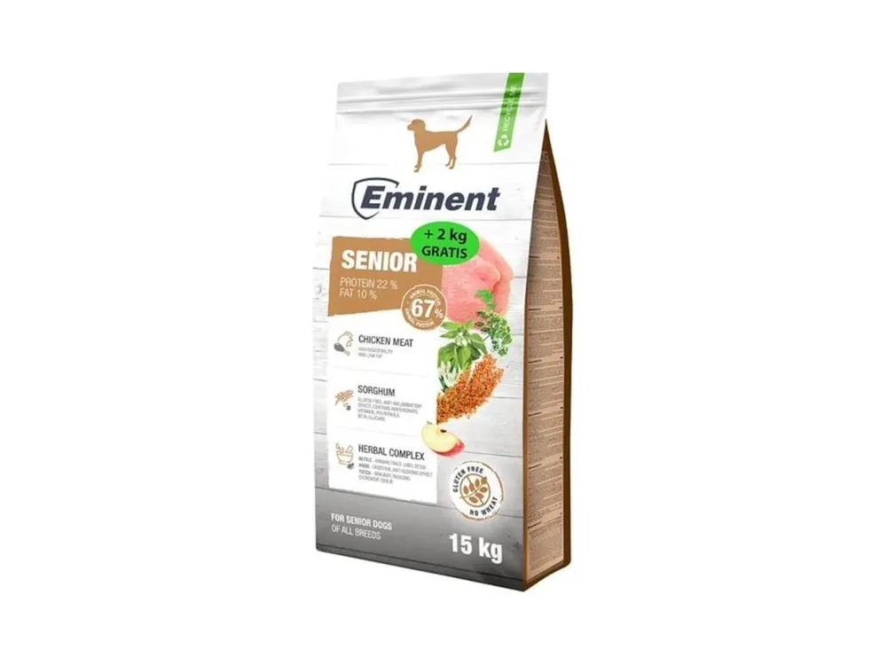 Bezpečná Platba Granule pro seniorní psy Eminent Senior, 15 kg + 2 kg zdarma