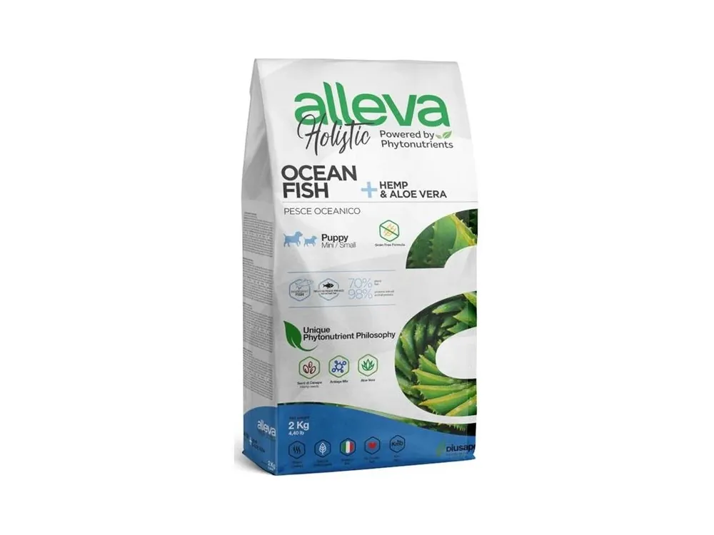 Granule pro štěňata ALLEVA HOLISTIC Dog Dry Puppy/Junior Fish Mini, 2 kg Autentický