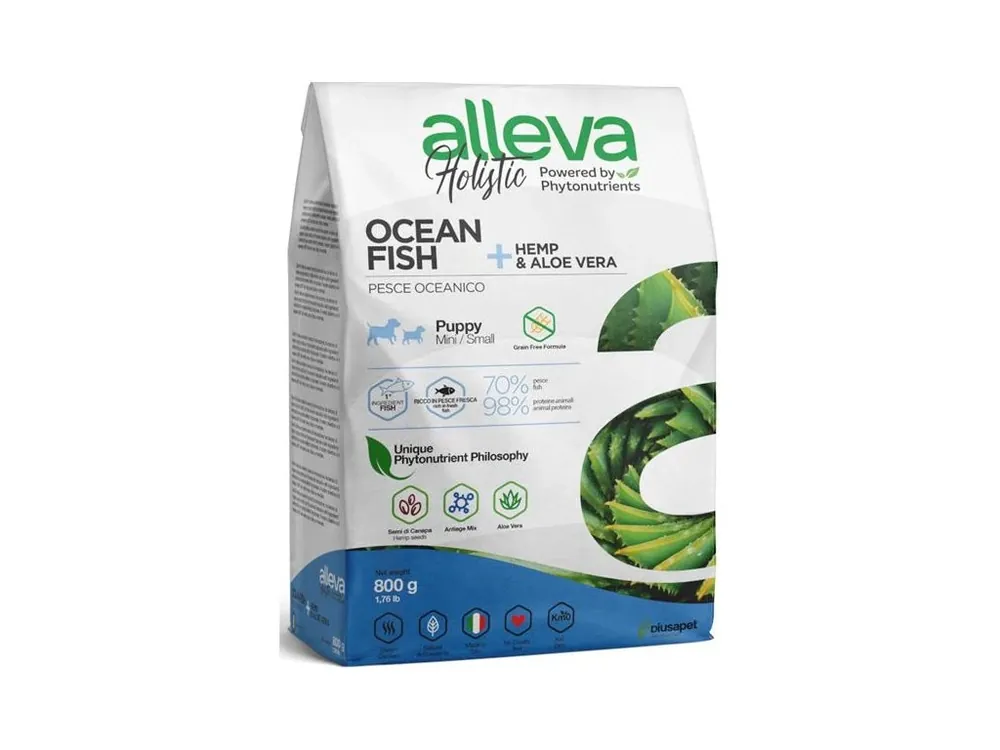 Koupit Online Granule pro štěňata Alleva HOLISTIC Dry Ocean Fish Mini, 800 g