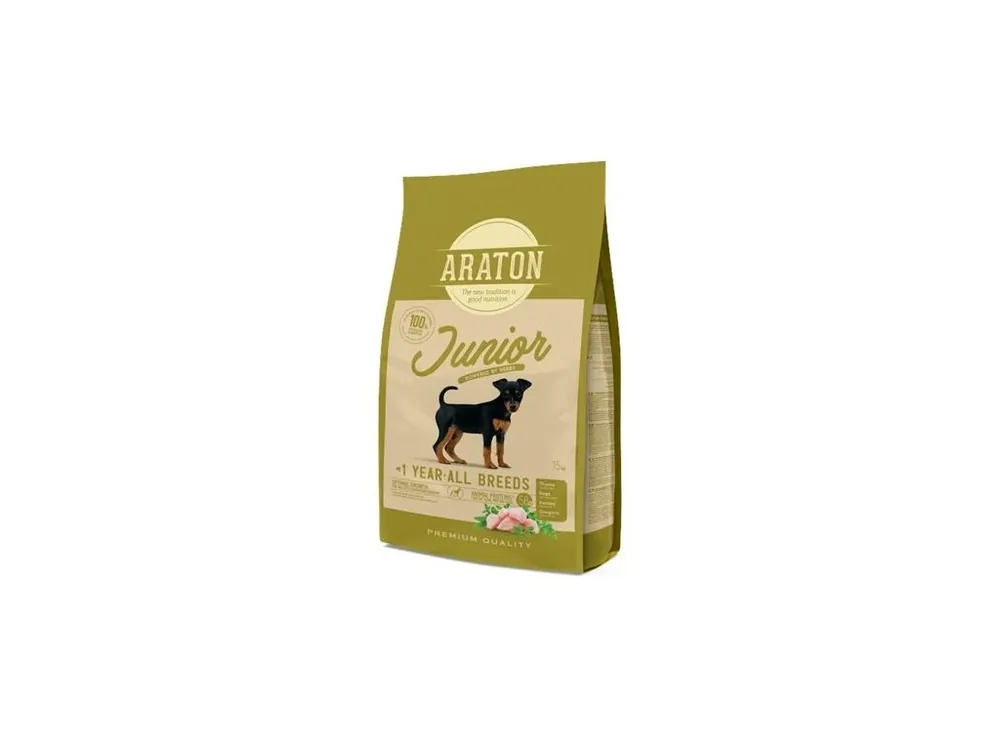 Granule pro štěňata Araton Dog Dry Junior Poultry, 15 kg Výhodná Nabídka