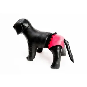 Sleva Hárací kalhotky "Gina" červené s krajkou 18 cm