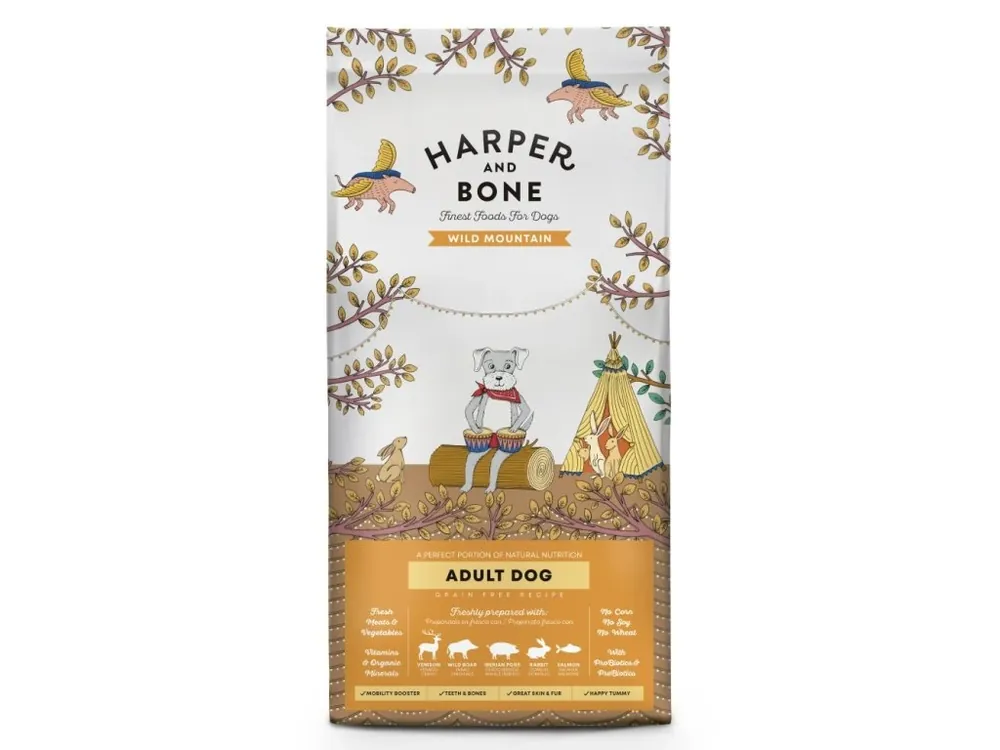 Harper and Bone Dog Adult Large & Medium divoké hory 12 kg - Poškozený obal - SLEVA 15 % Hit Sezóny