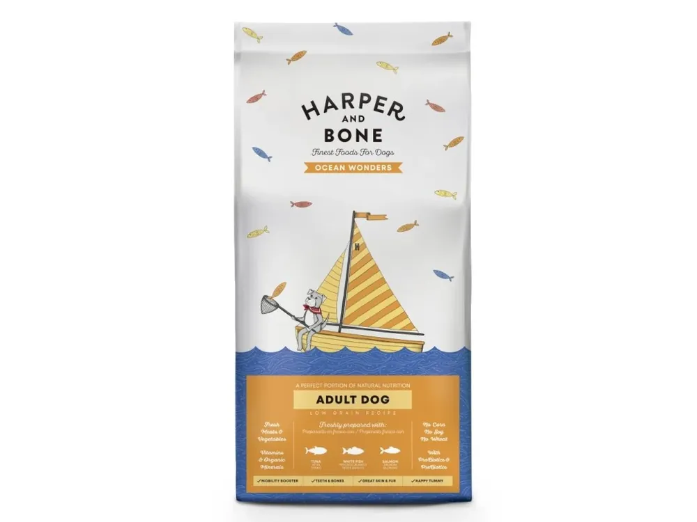 Vrácení Zdarma Harper and Bone Dog Adult Large & Medium divy oceánu 12 kg