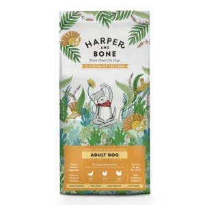 Časově Omezené Harper and Bone Dog Adult Large & Medium příchutě farmy 12 kg