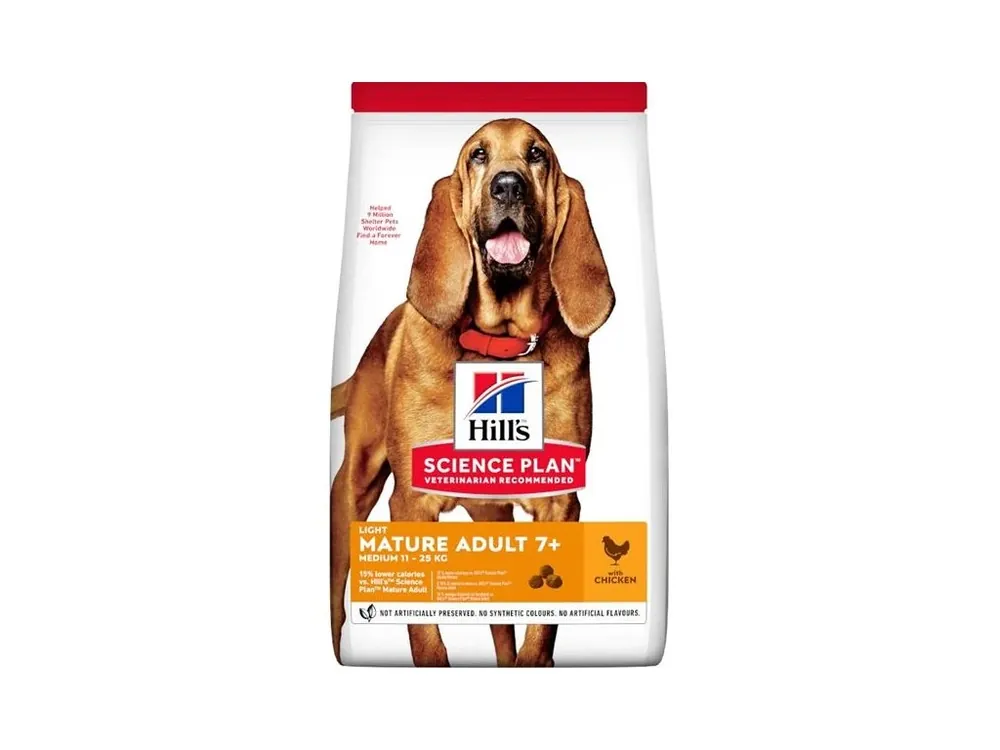 Sezónní Sleva Hill‘s Science Plan Canine Mature 7+ Light Medium Chicken 14 kg