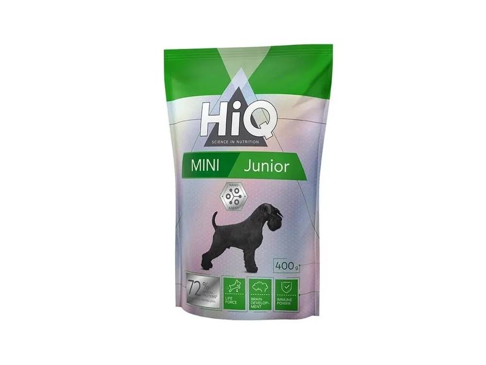 HiQ Dog Dry Junior Mini 400 g Akce