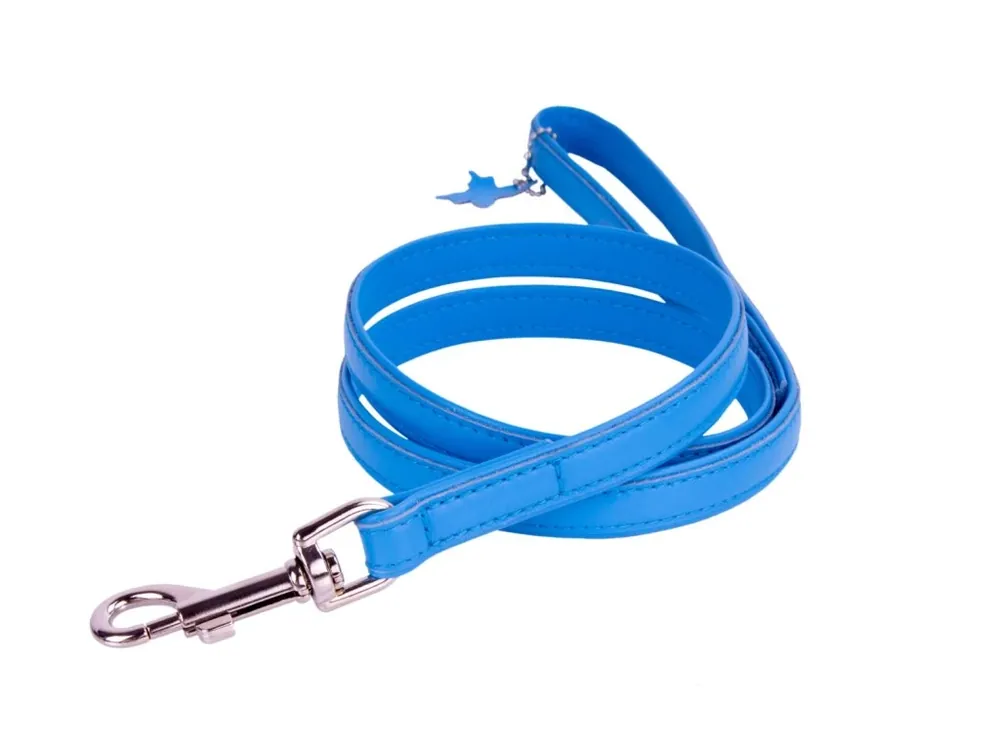 Kožené vodítko pro psy Collar Glamour Classic, modré 122 cm/12 mm Super Cena
