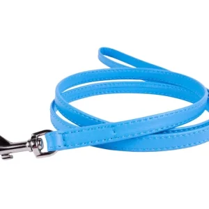 Výhodná Nabídka Kožené vodítko pro psy Collar Glamour Classic, modré, 122 cm/18 mm