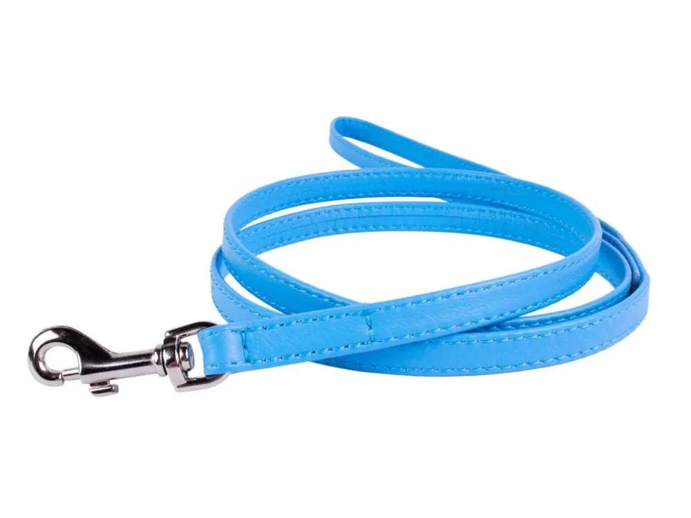 Výhodná Nabídka Kožené vodítko pro psy Collar Glamour Classic, modré, 122 cm/18 mm