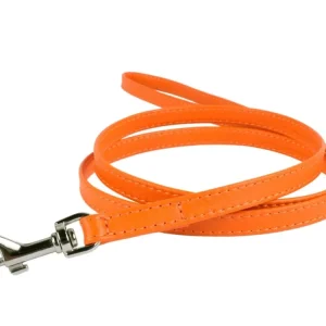 Kožené vodítko pro psy Collar Glamour Classic, oranžové, 122 cm/25 mm Must-Have