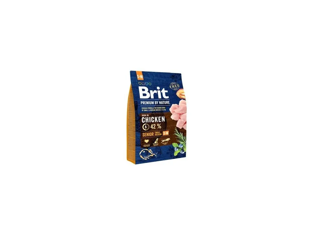 Krmivo Brit Premium by Nature Senior S+M 3kg Originální